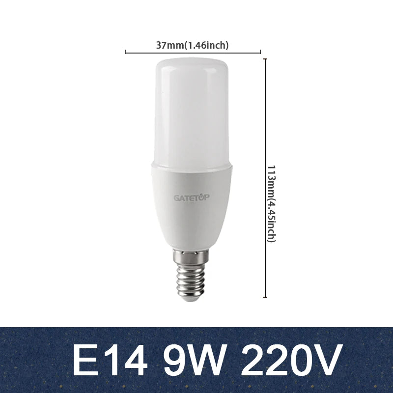 1-10pcs Candle Bulb C37 T37 220V 9W LED lamp Warm white Natural light Led Chandelier Light for Home Decoration
